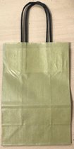 Paper Carrier Bags-Gold-Zwart Hengsel-22x18x8-25 stuks
