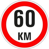 Maximaal 60 km sticker, A1 200 mm