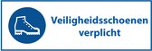 Veiligheidsschoenen verplicht sticker met tekst 280 x 105 mm