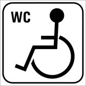 Invalide wc sticker, wit 200 x 200 mm