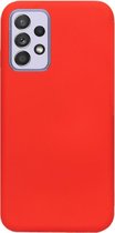 - ADEL Siliconen Back Cover Softcase Hoesje Geschikt voor Samsung Galaxy A72 - Rood