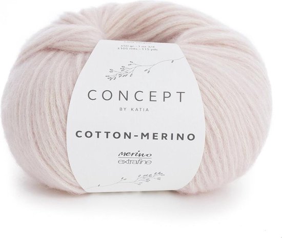 Cotton-Merino Katia Licht Roze - merino wol - breigaren - breien - haken -  sjaal... | bol.com