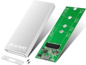 Maiwo K16N M.2 naar SATA SSD behuizing - USB3.1 GEN1 - NGFF B-Key en B & M-Key - 5 Gbps - Met UASP - Zilver