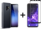 Samsung S9 Hoesje - Samsung Galaxy S9 hoesje siliconen case hoes hoesjes cover transparant - Full Cover - 1x Samsung S9 screenprotector