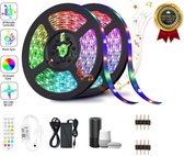 Smart led strip 10 meter wifi +muziek_met afstandsbediening &App_16 Miljoen Kleuren_5050 RGB led strip  _ waterdicht _ Focus Smart LED Strip is bestuurbaar met afstandsbediening & App