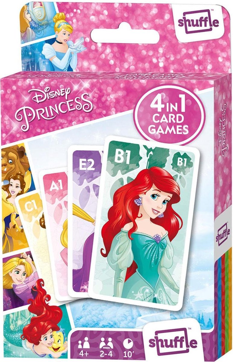 Shuffle Disney Princess - 4-in-1 Kaartspellen (Kwartet, memo, snap, actiespel) — afbeelding 4