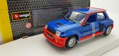 Bburago Renault 5 TURBO 1982 1:24 blauw/rood