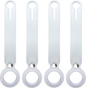 4-Pack Case2go - Hoesje geschikt voor AirTag - Sleutelhanger - Hanger voor Airtag - Donker Blauw