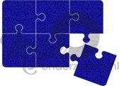Puzzel vilt onderzetter - Donkerblauw - 6 stuks - ø 9,8 cm - Tafeldecoratie - Glas onderzetter - Cadeau - Woondecoratie - Woonkamer - Tafelbescherming Onderzetters voor glazen - Ke