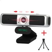 Webcam Full HD voor PC met Microfoon, USB Plug & Play & Privacycover- voor Laptop met Tripod- Geschikt voor Windows & Mac- 2K resolutie