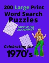 200 Large Print Word Search Puzzles - 1970's