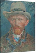 Zelfportret, Vincent van Gogh - Foto op Canvas - 45 x 60 cm