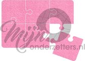Puzzel vilt onderzetter - Roze - 6 stuks - ø 9,8 cm - Tafeldecoratie - Glas onderzetter - Cadeau - Woondecoratie - Woonkamer - Tafelbescherming - Onderzetters voor glazen - Keukenb
