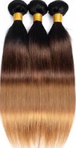 Frazimashop -Indiaan 100% Virgin/ Zuiver haar - 24 inch donkerbruine golf extensions hair- 1 stuks menselijke haren bundels