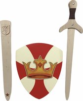houtenzwaard en Ridderschild Draak kinderzwaard ridderzwaard schild ridder