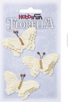 FLORELLA-Vlinders creme, 6cm
