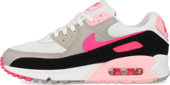 Nike Air max 90 dames sneaker-wit/roze/zwart maat 36 | bol.com