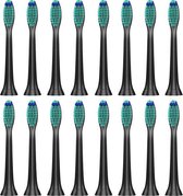 Opzetborstels - 16 stuks  - Geschikt voor Philips Sonicare - Zwart