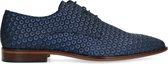 Sacha - Heren - Blauw-paarse veterschoenen met diamantpatroon - Maat 41