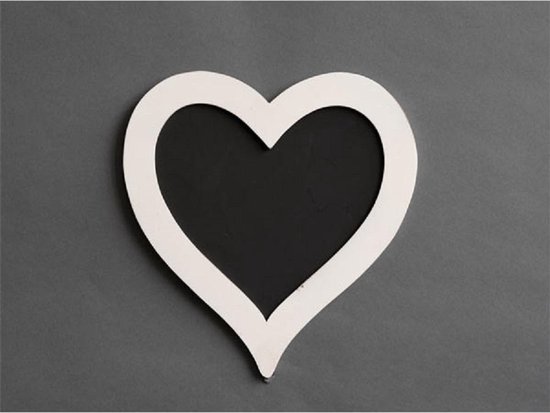 Krijtbord hart zwart/wit bol.com
