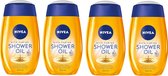 NIVEA Shower Oil - Douche Olie - Extra verzorgend - 200ml x 4