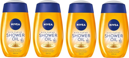 NIVEA Shower Oil - Douche Olie - Extra verzorgend - 200ml x 4 | bol