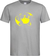 Grijs T-Shirt “ Pokemon / Squirtle “ print Geel Size L