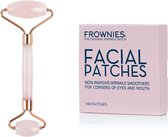 Frownies | patches voor de oog- en mondhoeken (144 stuks) met rozenkwarts roller - 100% natuurlijk