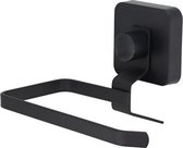 Toiletrolhouder met zuignap BILLY - Zwart - Metaal - 15,5 x 11 x 8 cm