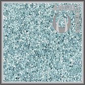 vegan leer, glitter blauw, Afmeting:  50 x 70cm, 490gr/m2