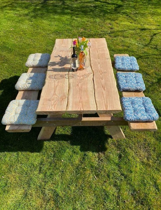 Perseus Lunch helper Robuuste picknicktafel van Douglashout. Duurzaam en modern. Lengte 2,40  meter | bol.com