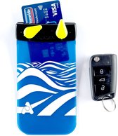 Aquapac - Sterk en 100% waterdicht sleuteltasje/bankpasjes - blauw