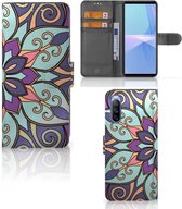 Bookcase Mobile Sony Xperia 10 III Etui Smartphone Fleur Violette