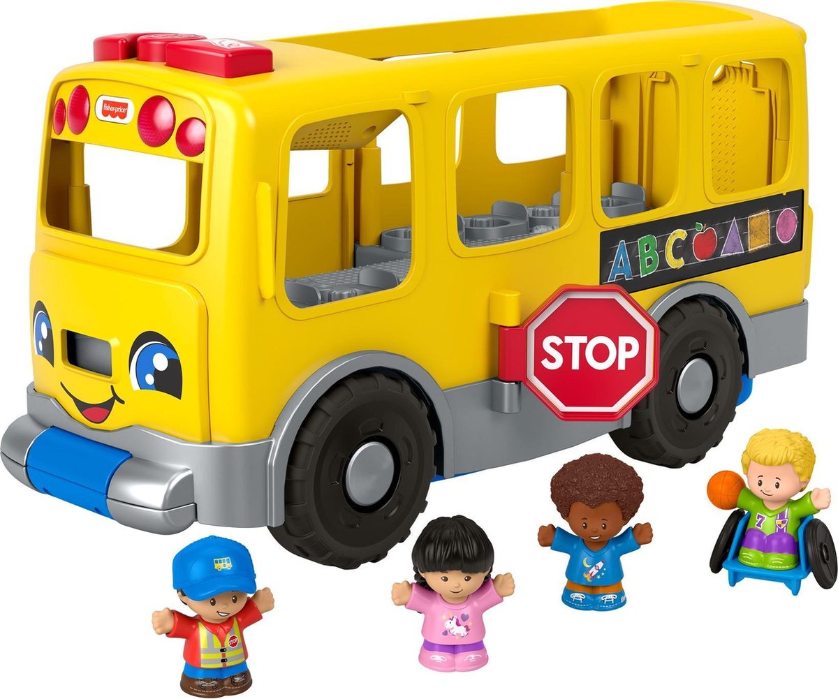 Fisher Price Little People Grote schoolbus Peuter speelgoed speelfigurenset