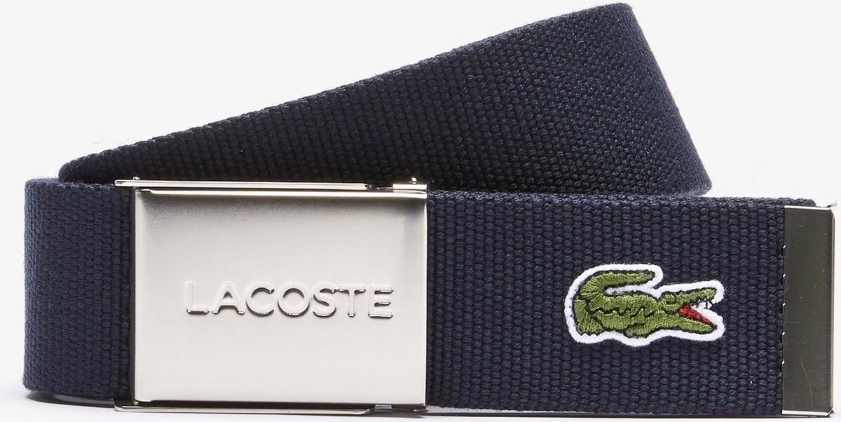 Lacoste Heren Kledingriem - Navy Blue - 110cm