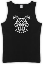 Zwarte Tanktop sportshirt met Witte “ Loki Logo “ Print Size XL