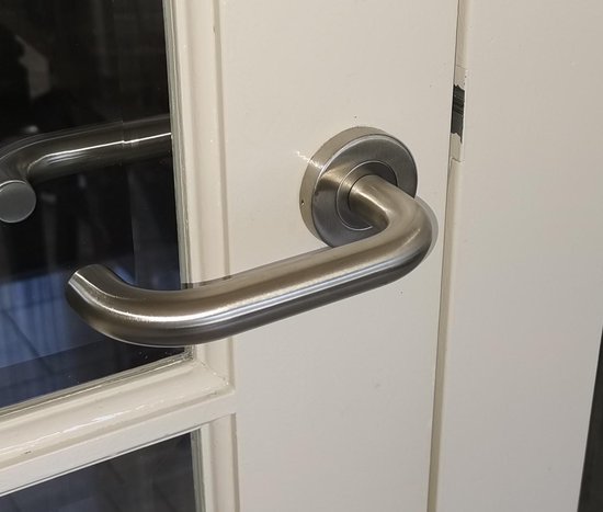 Deurklink / - Type voor binnen - rvs uitvoering - deurkruk op rond... | bol.com