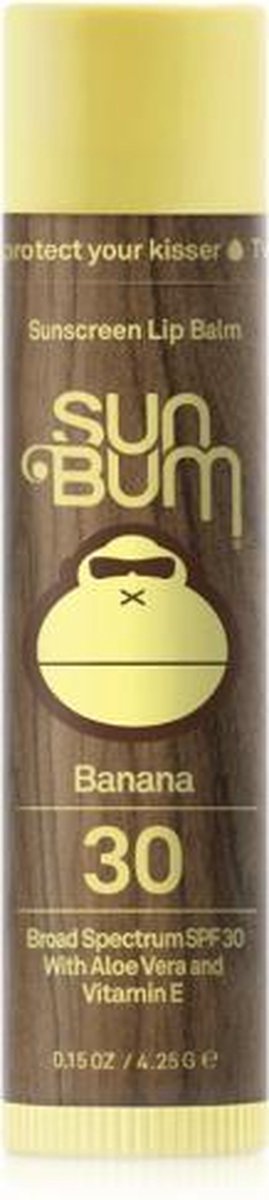 Sun Bum | Original SPF 30 Sunscreen Lip Balm | Banana | 4 stuks