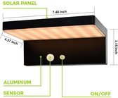 Brimmel Travisa Wall Solar wandlamp buiten-Solar tuinverlichting zonne energie-Solar tuinverlichting wandlampen-600LUMEN-25cm