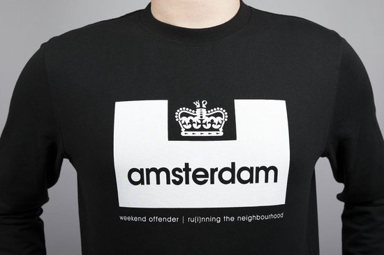 Weekend Offender - Sweater - City series - Amsterdam- Zwart