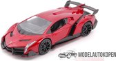 Lamborghini Veneno 2017 (Rood) (13 cm) 1/32 JADA - Modelauto - Schaalmodel - Model auto - Miniatuurautos - Miniatuur auto