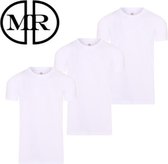 Mario Russo T-shirt heren basic 3-pack - Wit - L - Lycra - Katoen - R-hals
