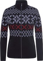 Luhta Haapalahti dames ski pulli met rits zwart dessin