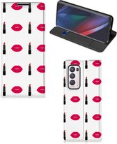 Beschermhoes OPPO Find X3 Neo Telefoonhoesje Lipstick Kiss