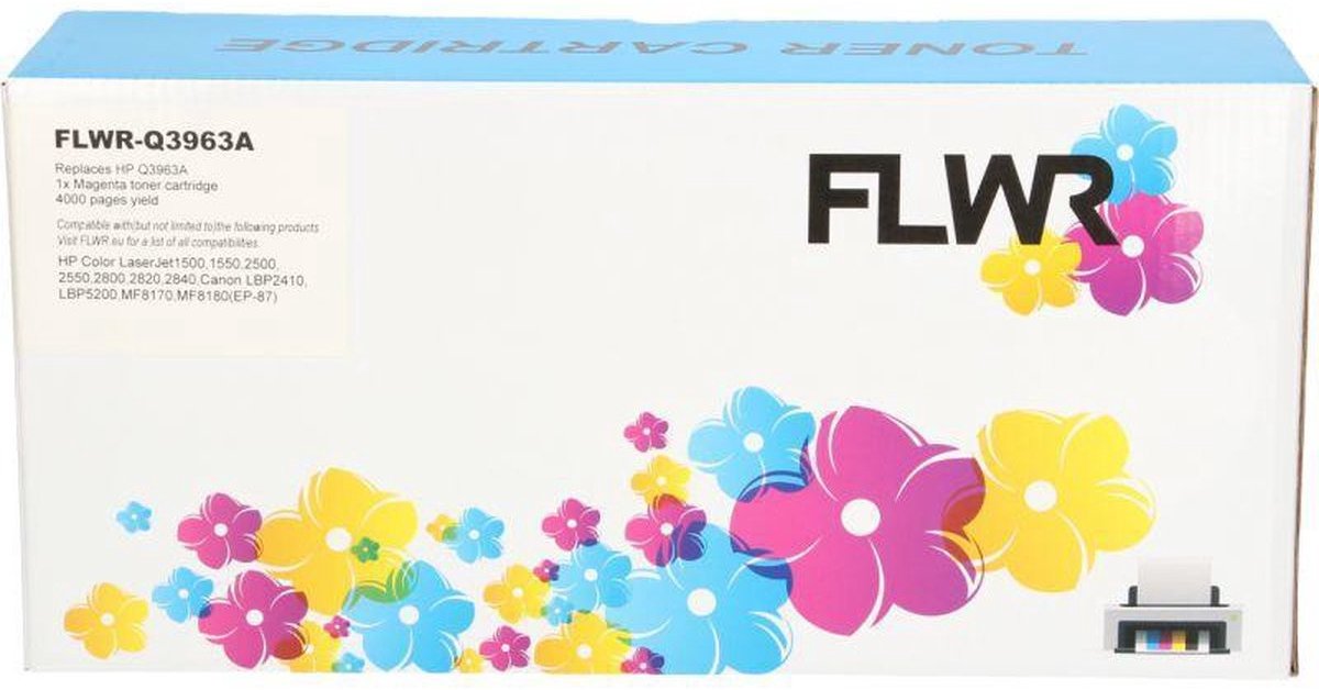FLWR - Toner / 122A / 701M / Magenta- Geschikt voor HP
