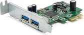 2-poorts PCI Express USB 3.0 kaart - Low profile / laag profiel 8.cm hoog