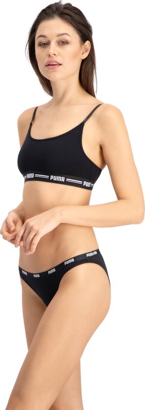PUMA Iconic Bikini 2P Dames Slips - Zwart - Maat XL