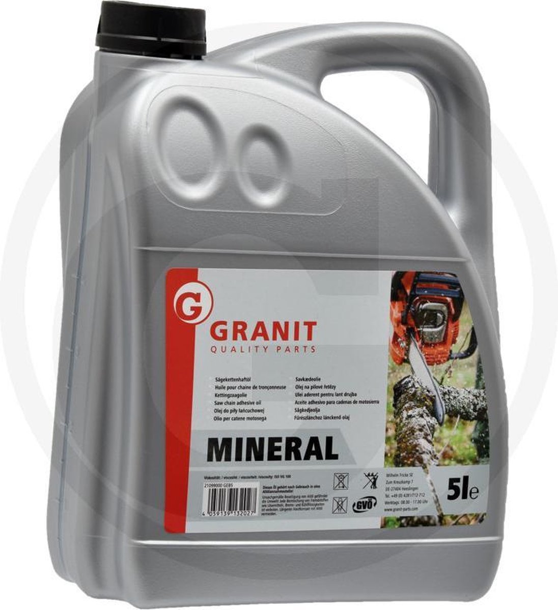 Kettingzaagolie op basis van minerale olie