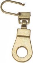 2x hersluitbare ritstrekker - lipje rits aanklikbaar - vervangende ritssluiter bij kapotte rits - goud - 4 cm