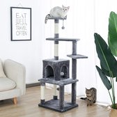 Krabpaal Huis Toren Condo Kat Krabpalen voor Kat Kitten Kat Springen Speelgoed met Ladder Speelboom AMT0043GY